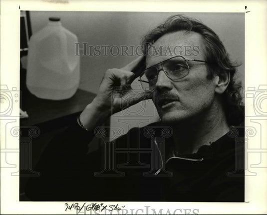 1990 Press Photo Art Runyon CWA Official went hunger strike for AT&T cut jobs. - Historic Images