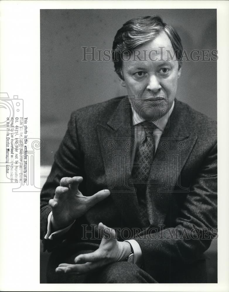 1988 Press Photo Swedish Assistant Ambassador Hjer Ponsson - Historic Images