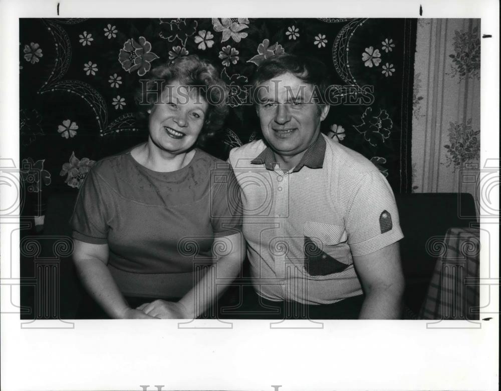 1989 Press Photo Paul and Tamara of Estonia Tallinn - Historic Images