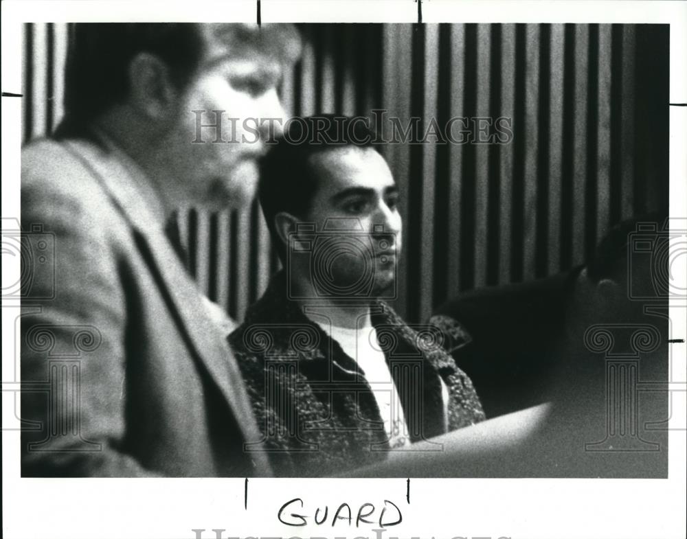 1989 Press Photo Michael h. Pasela, security guard charged with murder - Historic Images