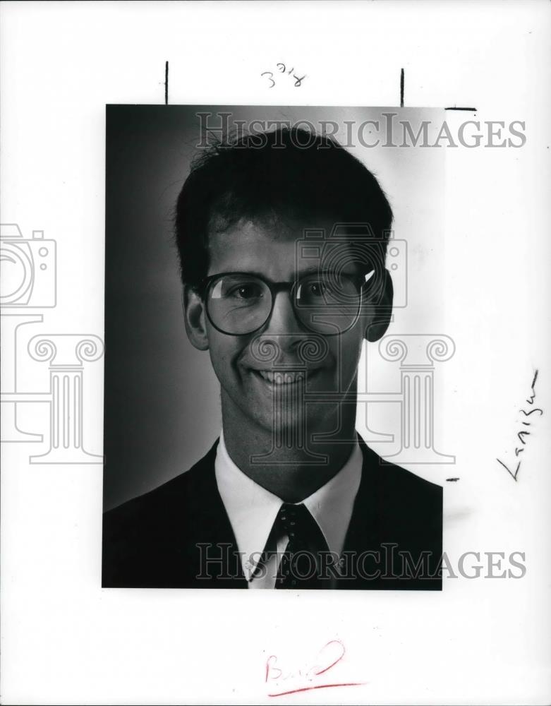 1991 Press Photo Bob Lanigan, Cleveland School Board candidate - Historic Images