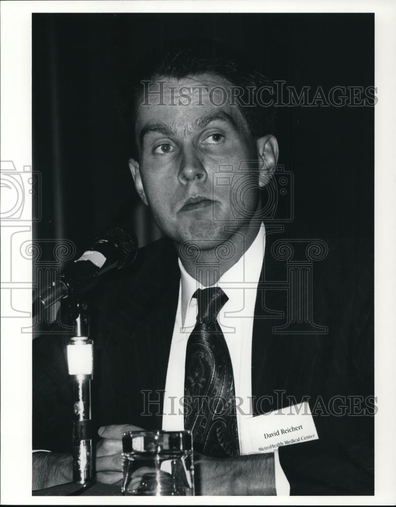 1991 Press Photo Rehab counselor, David Reichert at the ADA seminar - Historic Images