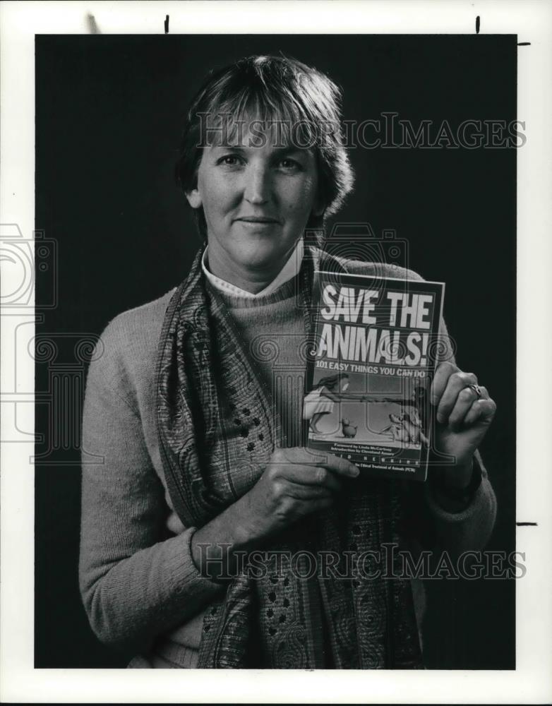 1990 Press Photo Ingrid E. Newkirk National Director of PETA - Historic ...