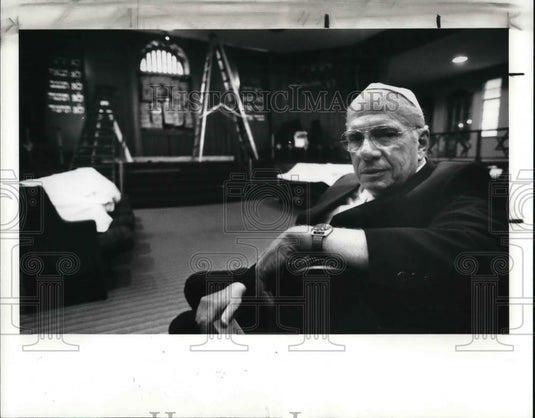 1986 Press Photo Rabbi Jacob Muskin of Warrenville Center - Historic Images