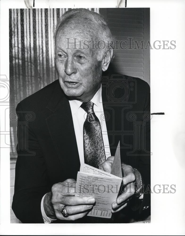 1989 Press Photo Lobbyist J.M. Reagor - Historic Images