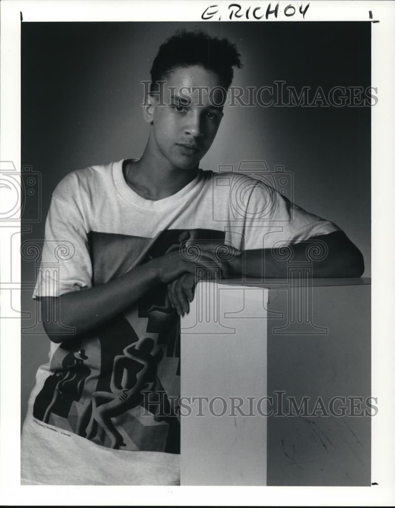 1991 Press Photo Jeremy Richards, East Tech student - Historic Images