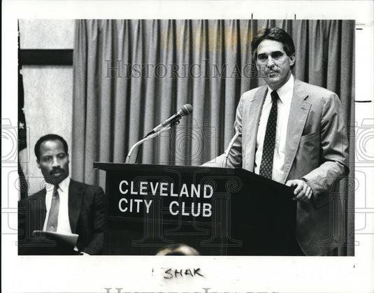 1989 Press Photo Councilman Alan Melamed from Shaker Heights - Historic Images