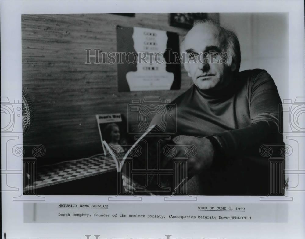 1990 Press Photo Derek Humphry Founder of Hemlock Society - cvp24905 - Historic Images