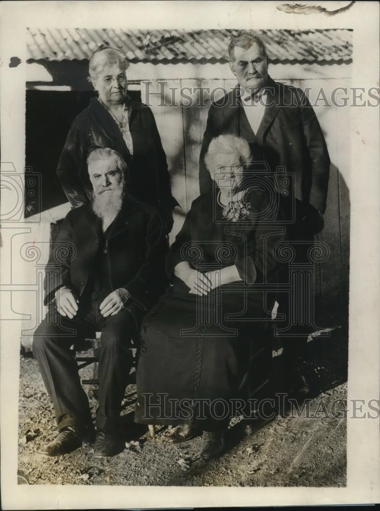 1927 Press Photo of a Golden Wedding picture Mr. and Mrs. John Piezzi (seated) - Historic Images