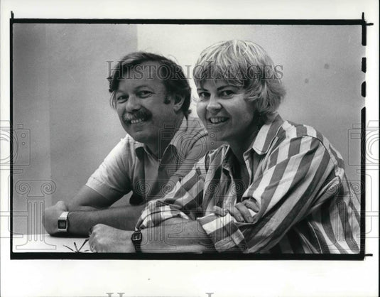 1987 Press Photo Visitors of Nicaragus Peru David Molineaux and Judy Ross - Historic Images
