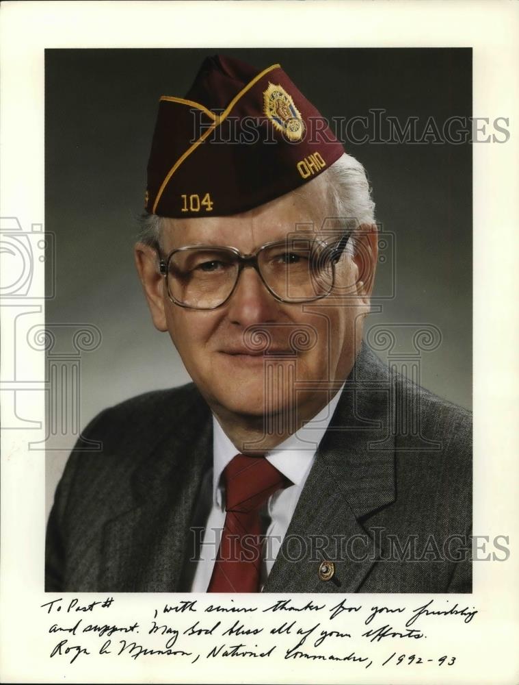 1993 Press Photo Roger A. Munson, National Commander - Historic Images