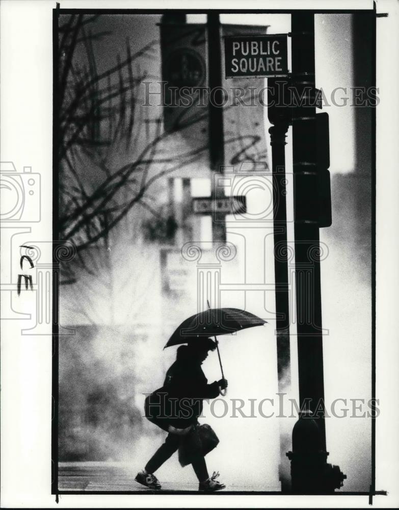 1990 Press Photo Public Square during rush hours - Historic Images