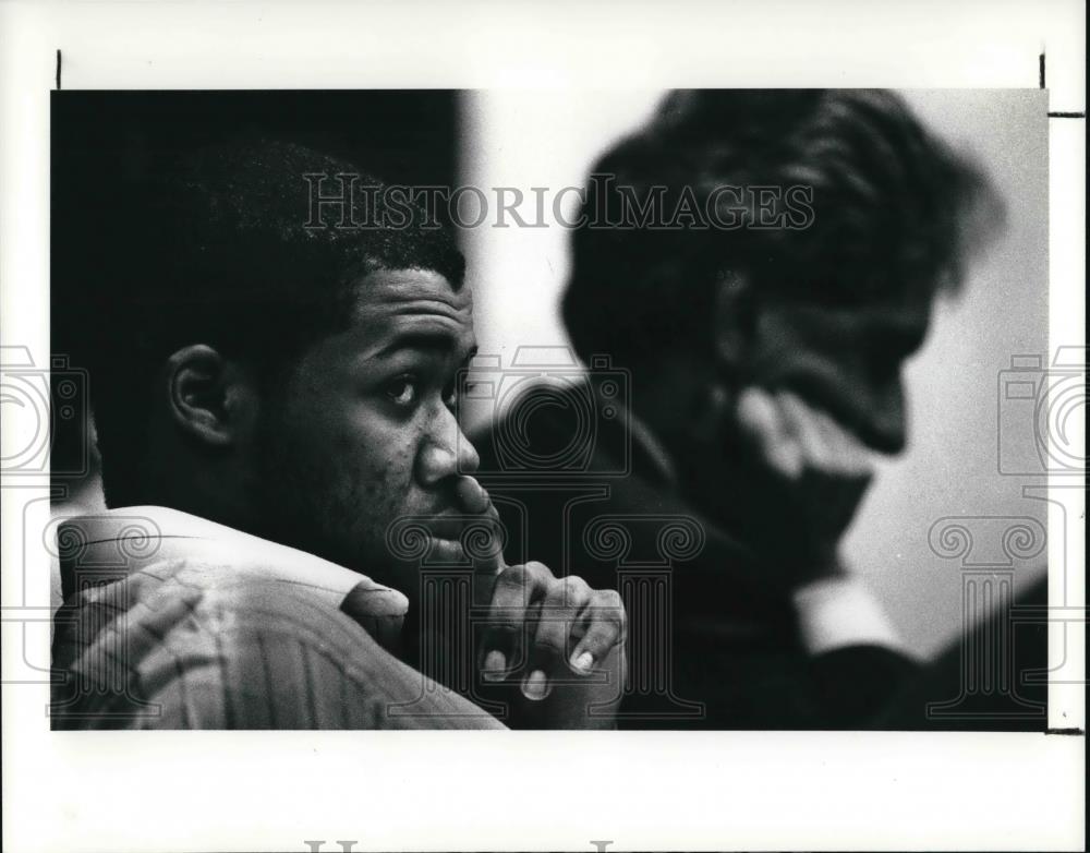 1990 Press Photo Tyron Durden trial for Willie Tatum murder - Historic Images
