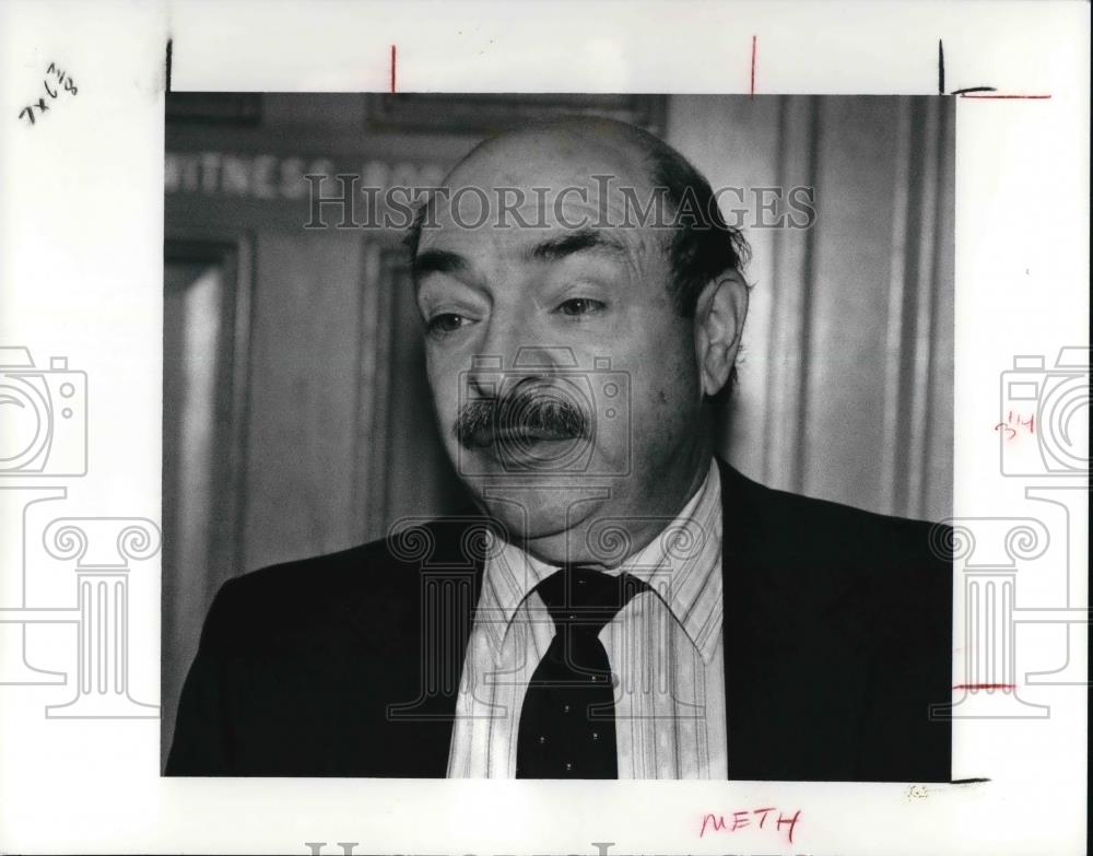 1991 Press Photo Richard Marco, Sr., Ann Metheney&#39;s lawyer - Historic Images