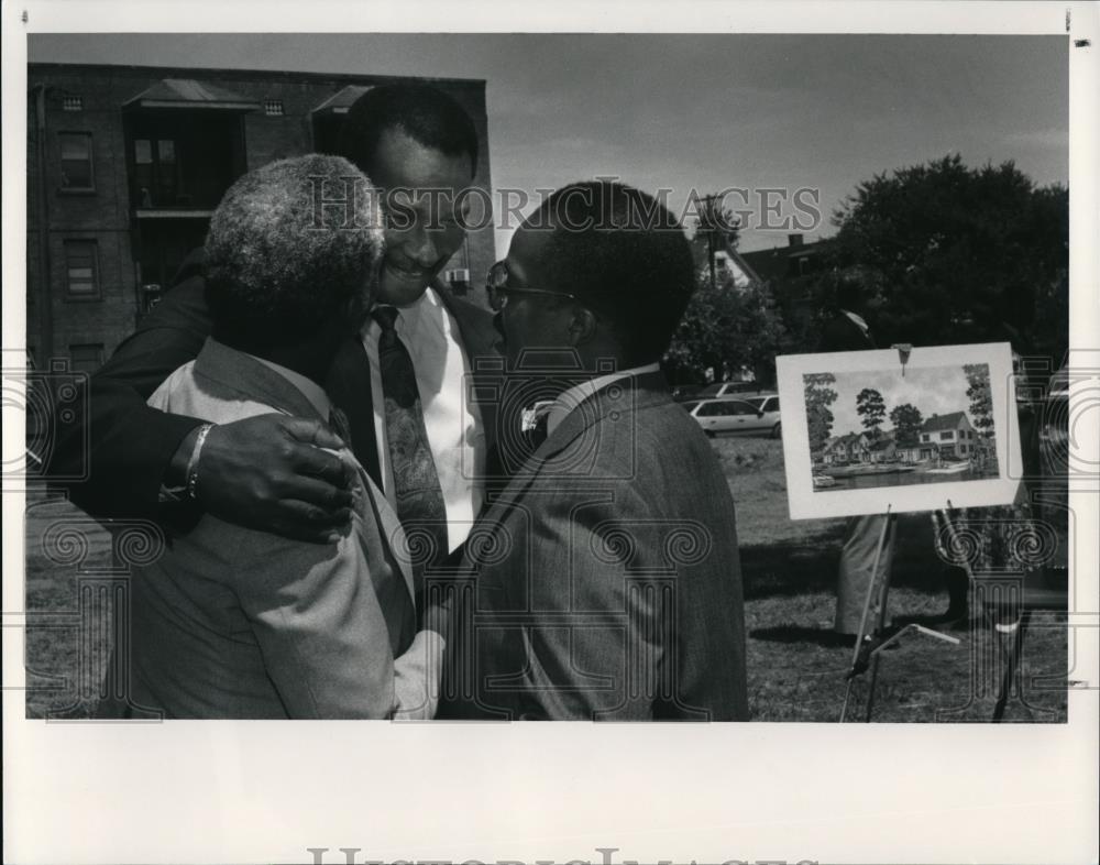 1991 Press Photo Ward 8 councilman, William Patmon with Reverend Wasley Reid - Historic Images