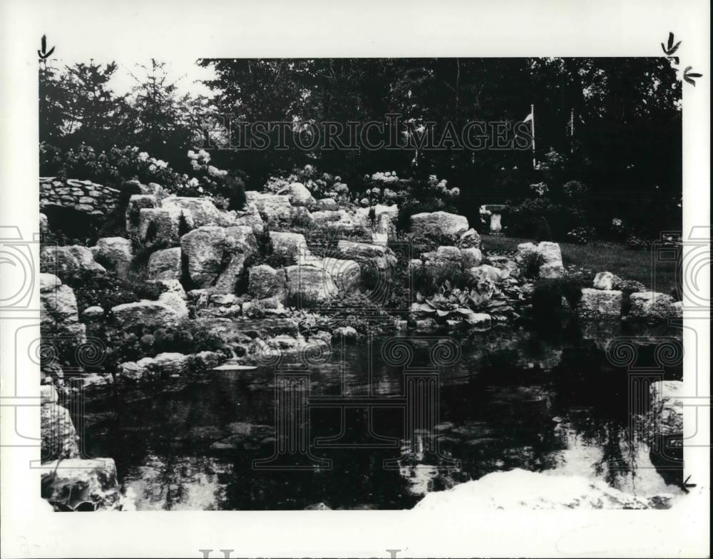 1985 Press Photo The rock garden at the Chelsea Show - Historic Images