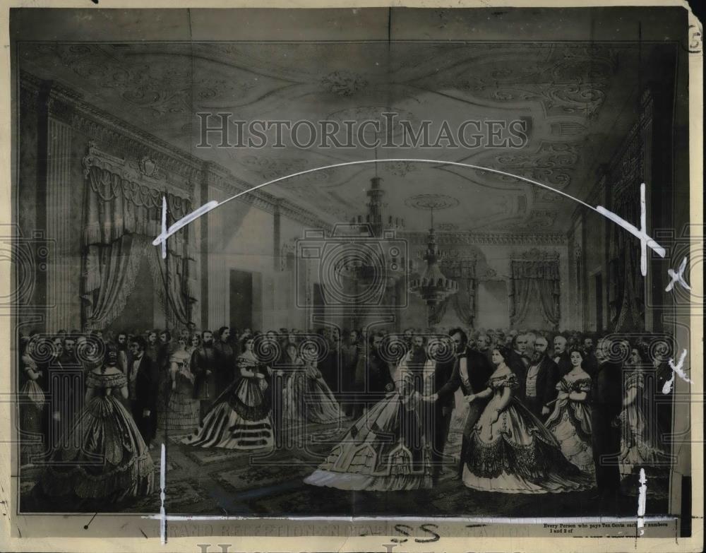 Press Photo Lincoln at a grand reception - Historic Images