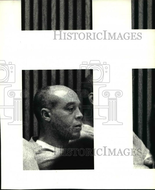 1990 Press Photo Richard Pollard at arraignment hearing - Historic Images