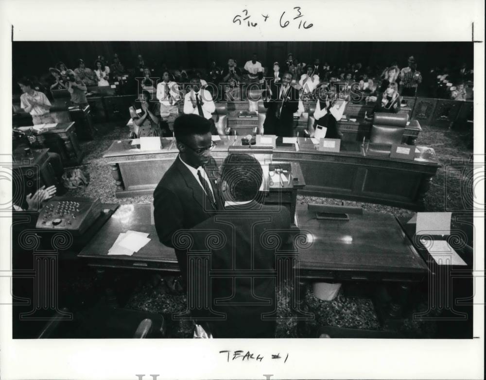 1991 Press Photo Cleveland Mayor Michael white - 731 - Historic Images