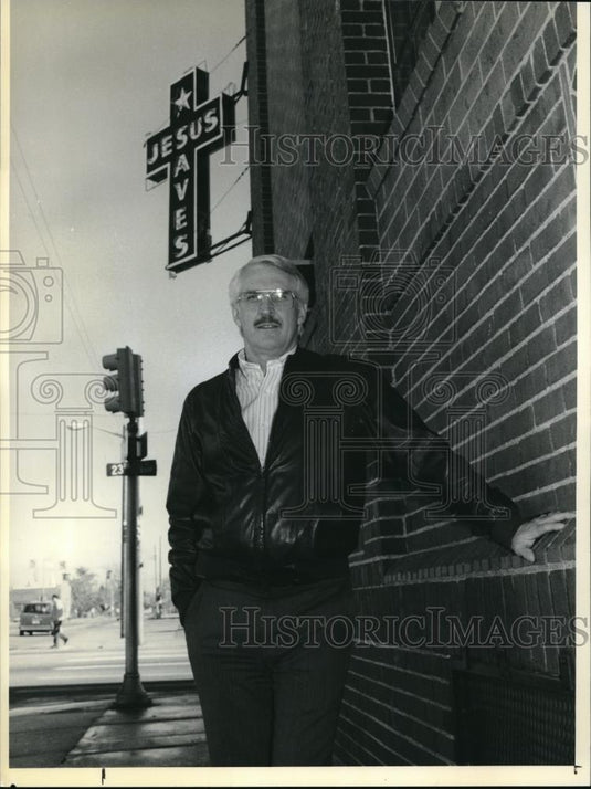 1989 Press Photo Del Maxfield, director of Denver Rescue Mission in Colorado - Historic Images