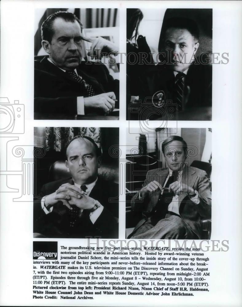 Press Photo The Discovery Channel premieres Watergate, a documentary about - Historic Images
