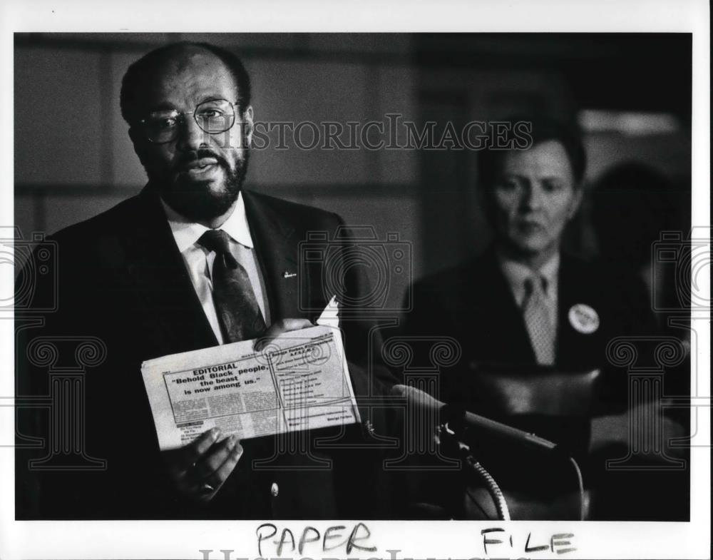1989 Press Photo Reverend Marvin McMickle of the NAACP - Historic Images