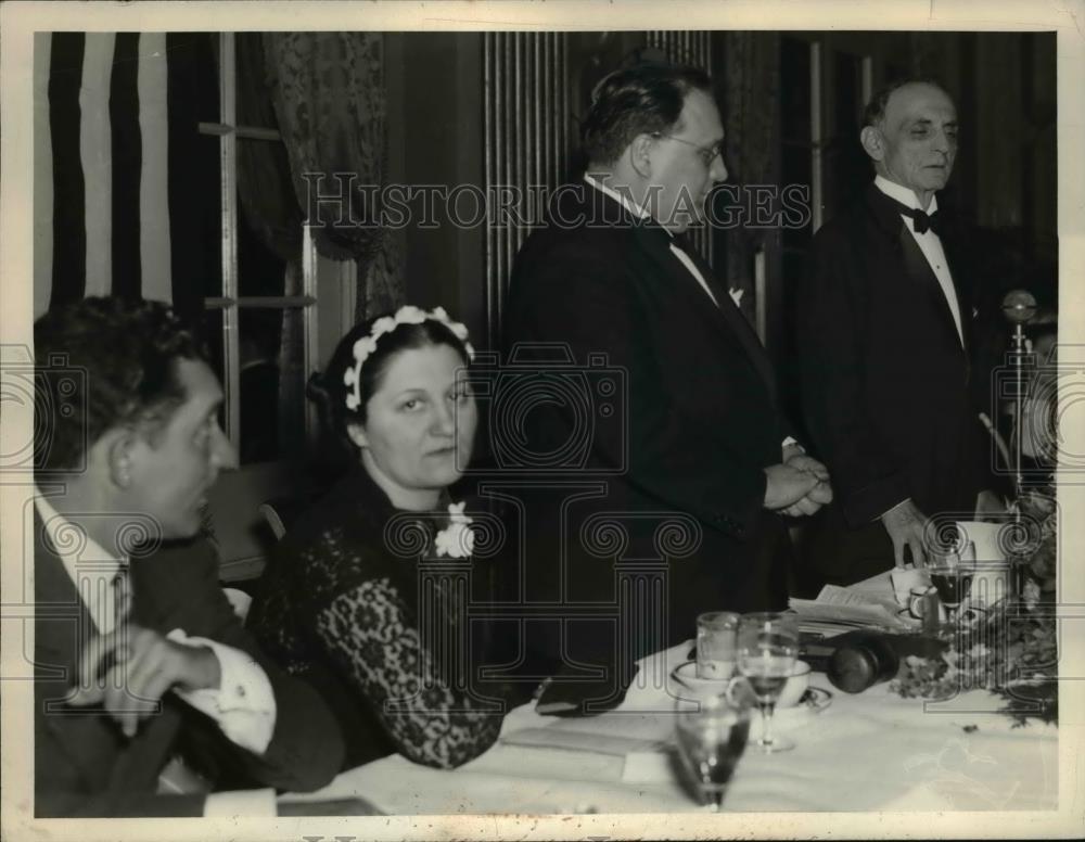 1927 Press Photo Rabbi Marshall Taxany, Mrs. Libby Phillips and Judge L. Drucker - Historic Images