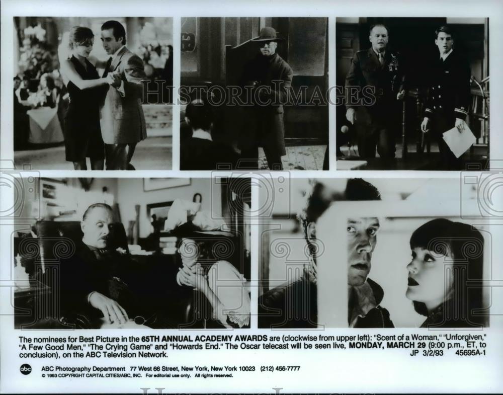 1993 Press Photo Academy Awards Best Actor Nominees - Historic Images