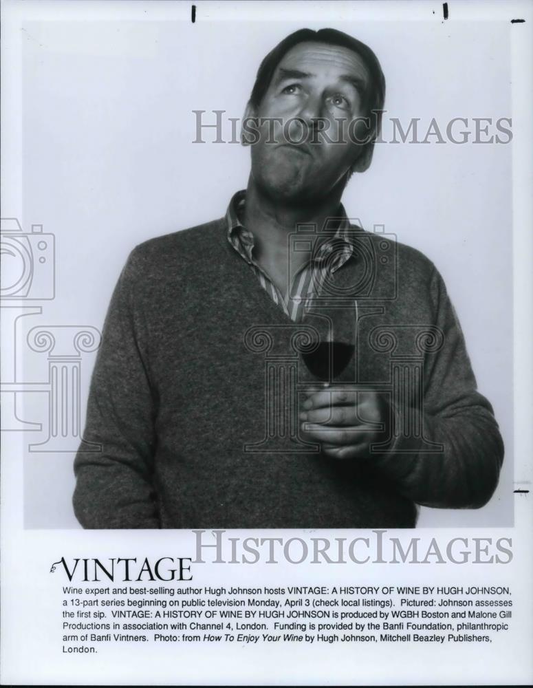 1989 Press Photo Hugh Johnson Wine Expert an Best Selling Author A History Of WI - Historic Images