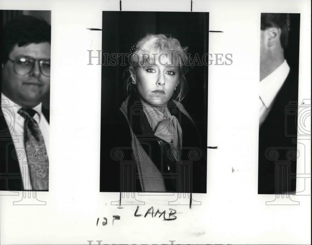 1989 Press Photo Sunday Lamb leaves pre-trial hearing - Historic Images