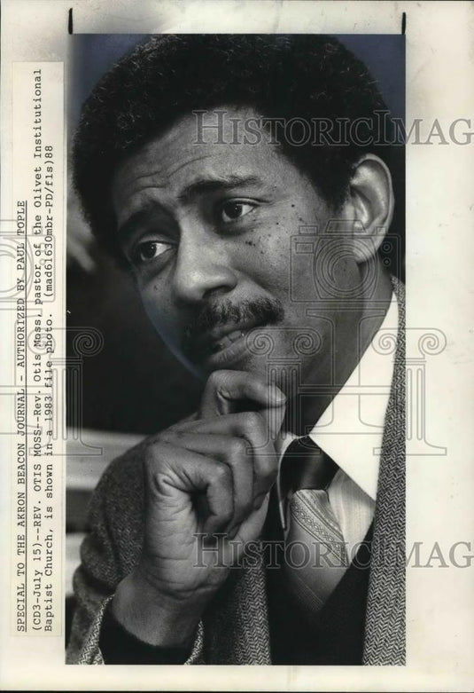 1983 Press Photo Rev Otis Moss Pastor of The Olivet Institutional Baptist Church - Historic Images
