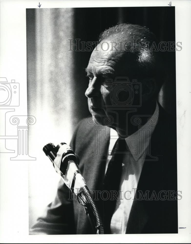 1985 Press Photo Israel Prime minister Yitzhak Rabin - Historic Images