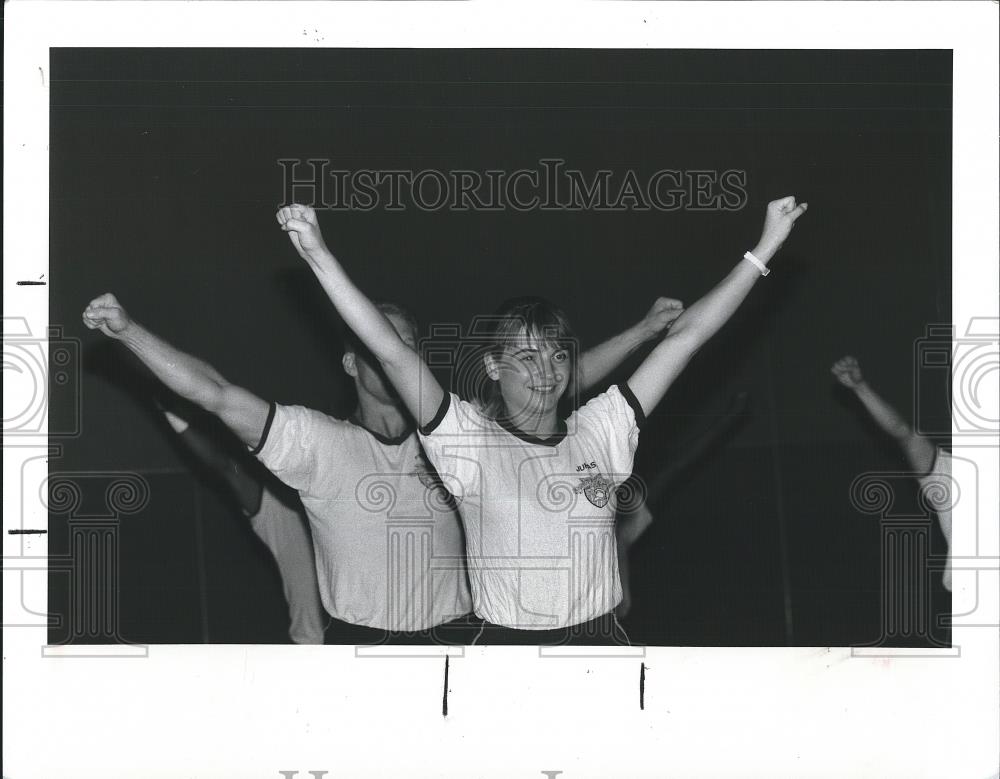 1989 Press Photo Christina Juhasz, captain of Spirit Brigade at West Point - Historic Images