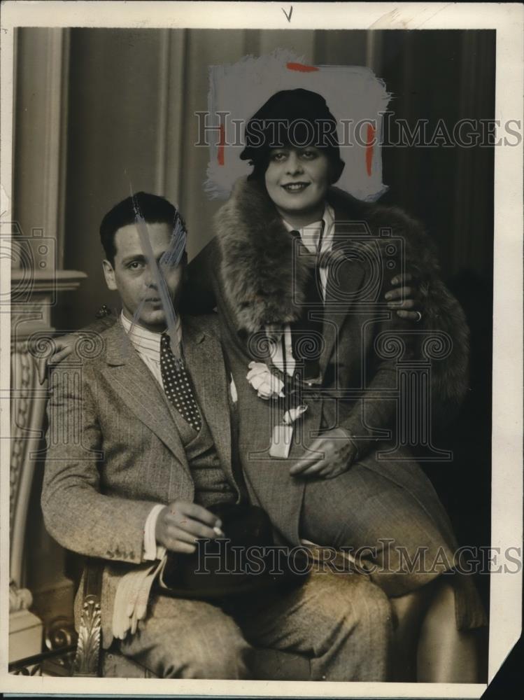 1928 Press Photo Miss Marie Kryl Marries Spiro Hadil-Kyriaikos Greek Musician - Historic Images