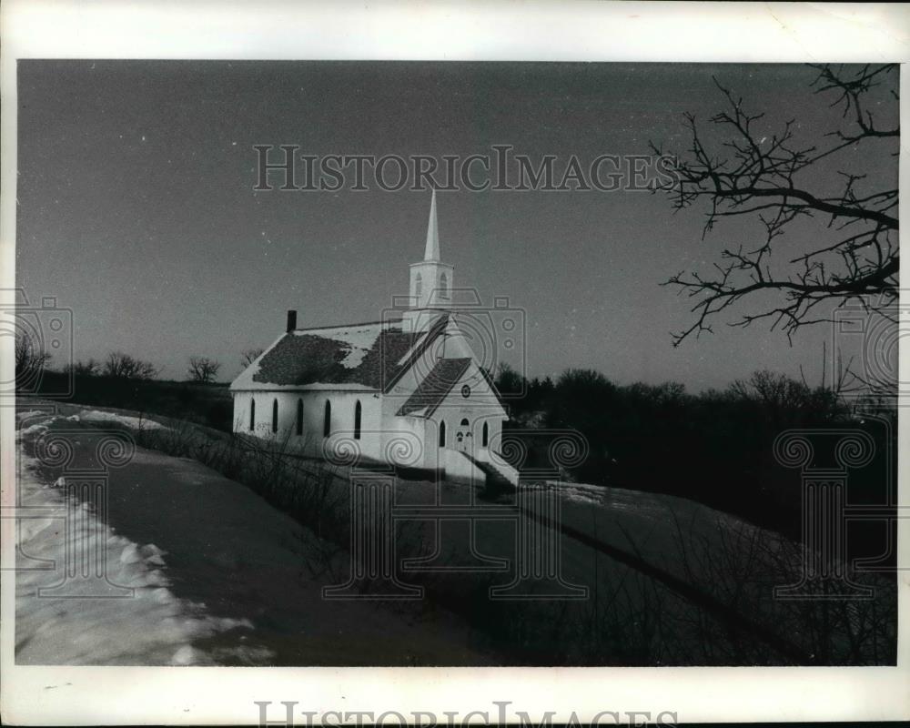 1970 Press Photo Scales Mound Ill Zion Luthern Church 70 years old - Historic Images