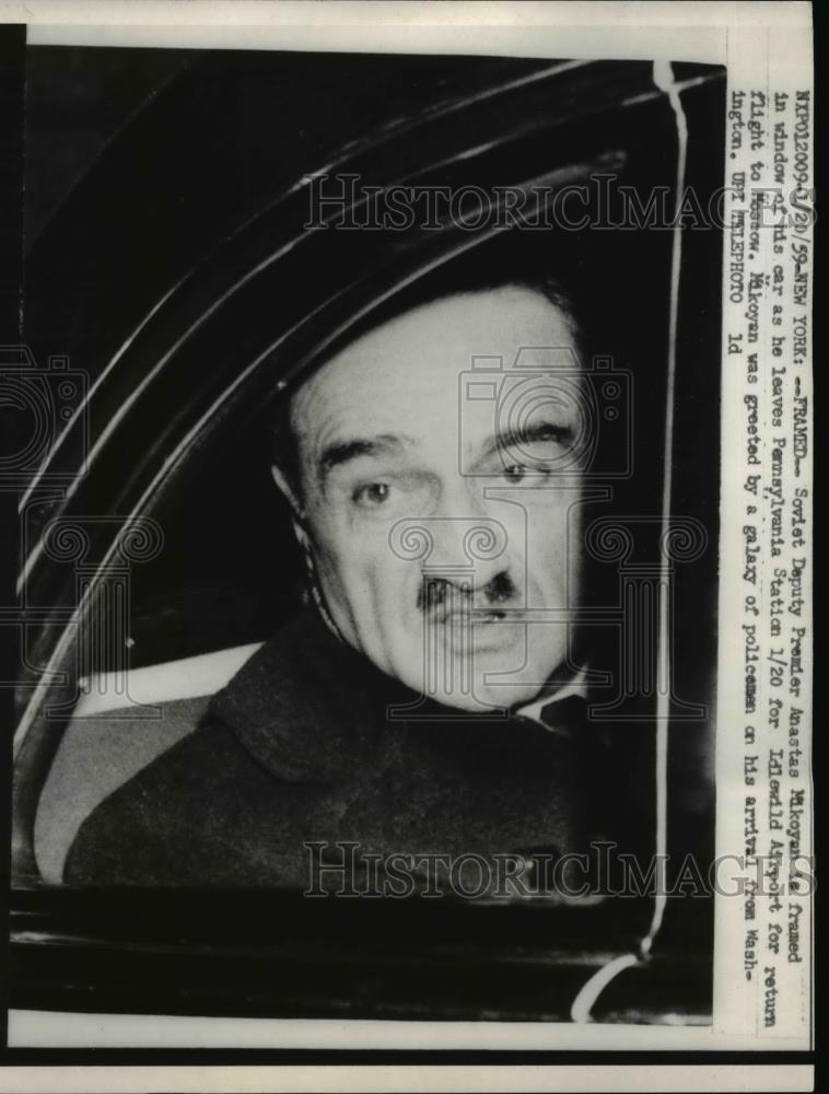 1959 Press Photo New york Soviet Deputy Premier Anastas Mikoyan - Historic Images