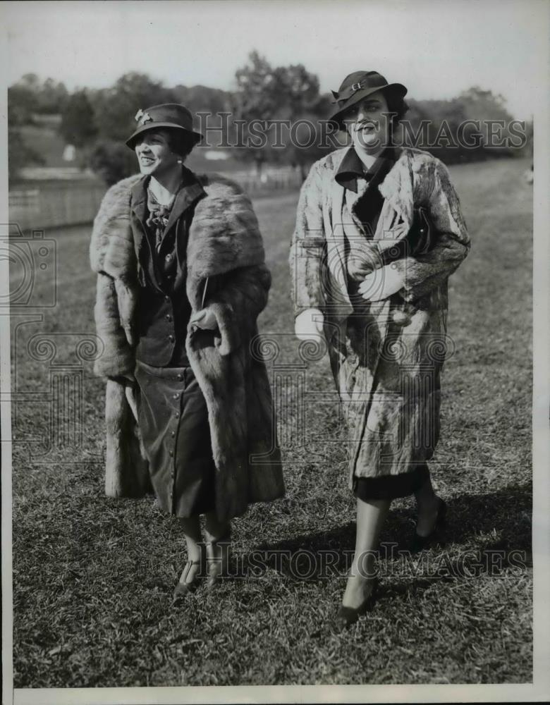 1934 Press Photo Socialites attends the Monmouth County Hunt Racing - Historic Images