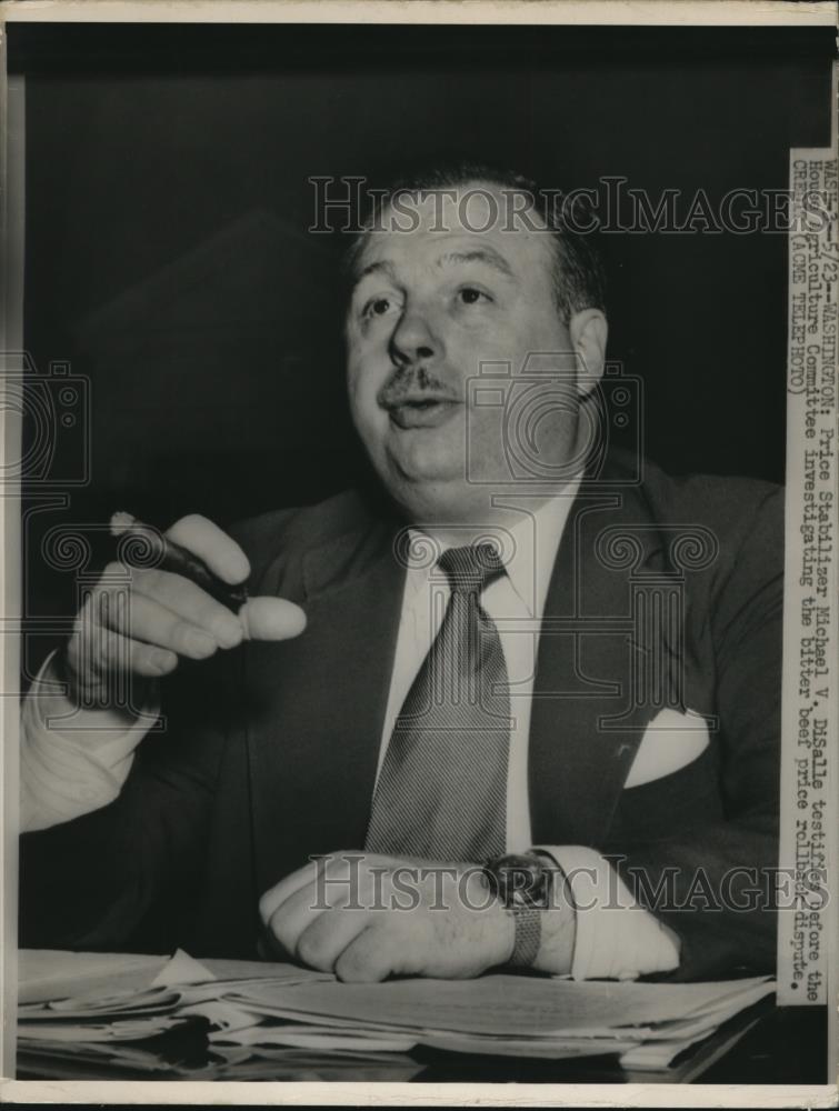 1951 Press Photo Michael V DiSalle Democrat Price Stabilizer from Ohio - Historic Images