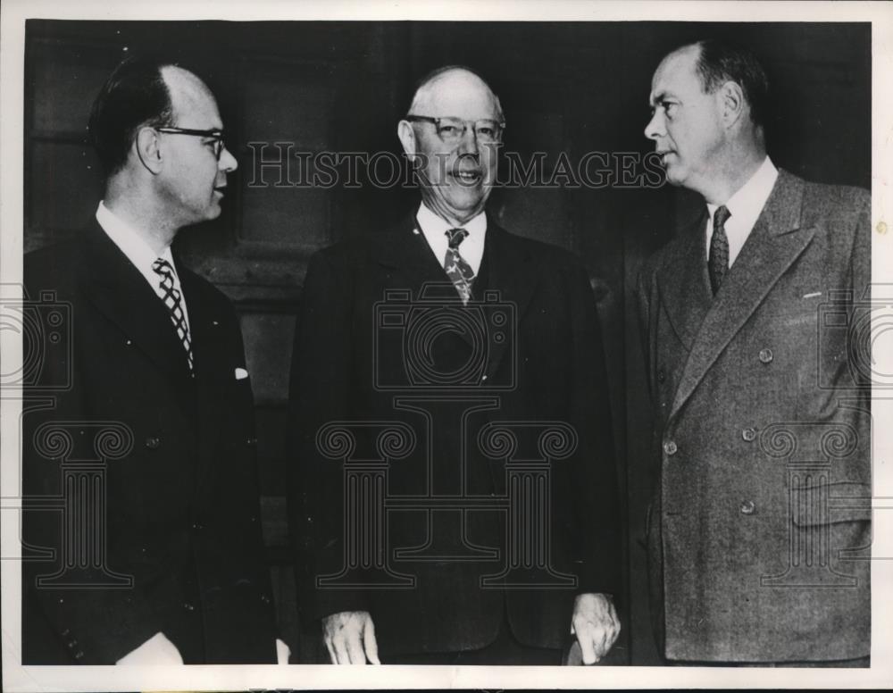 1952 Press Photo Senator Robert Taft of Ohio, Charles Potter &amp; Fred Alger - Historic Images