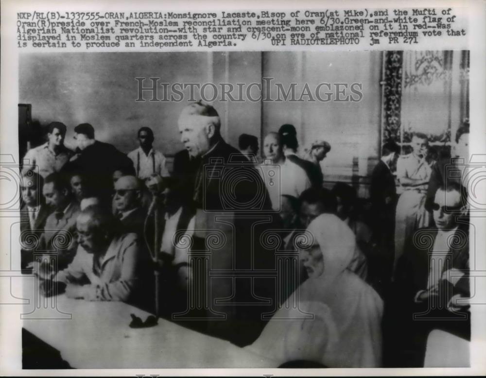 1962 Press Photo Monsignore Lacaste, Bisop of Oran - nee00807 - Historic Images