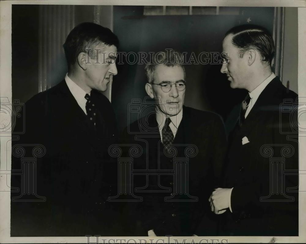 1939 Press Photo Gov.. Levertt Saltonstall and Gov. William H. Vanderbilt - Historic Images