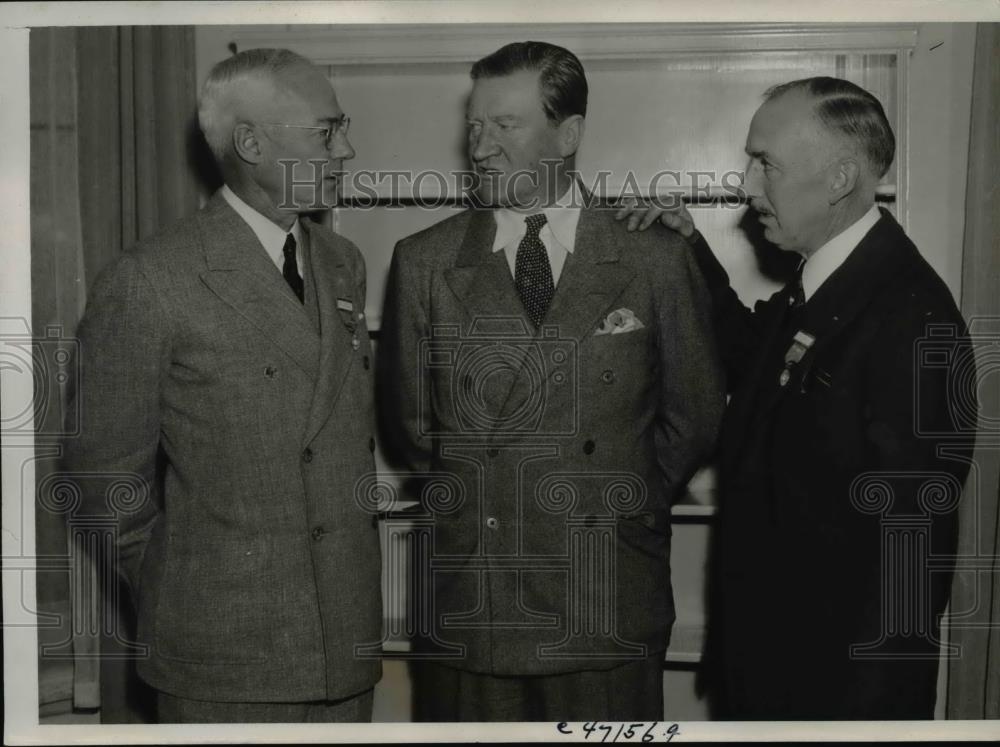 1938 Press Photo S. M. Waters, Steward McDonald and A.B Fraser - Historic Images