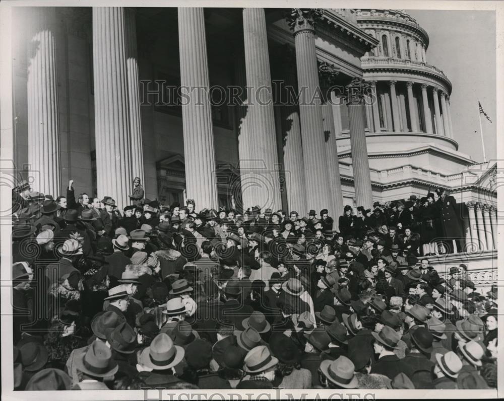 1941 Press Photo American Peace Mobilization Members from Eastern Seaboard - Historic Images