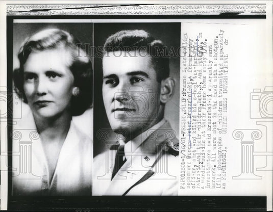 1961 Press Photo College Sophomore Peter Kruszelnicki Kills Teacher - Historic Images