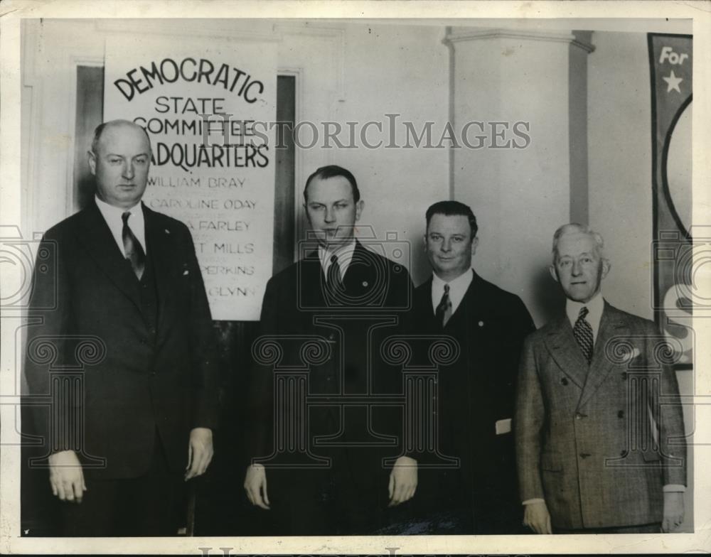 1928 Press Photo James Farley, M.W. Bray, J.J. Casey, John McGlynn at Convention - Historic Images