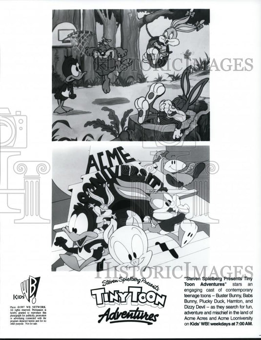 1997 Press Photo Steven Spielberg presents Tiny Toon Adventures - Historic Images