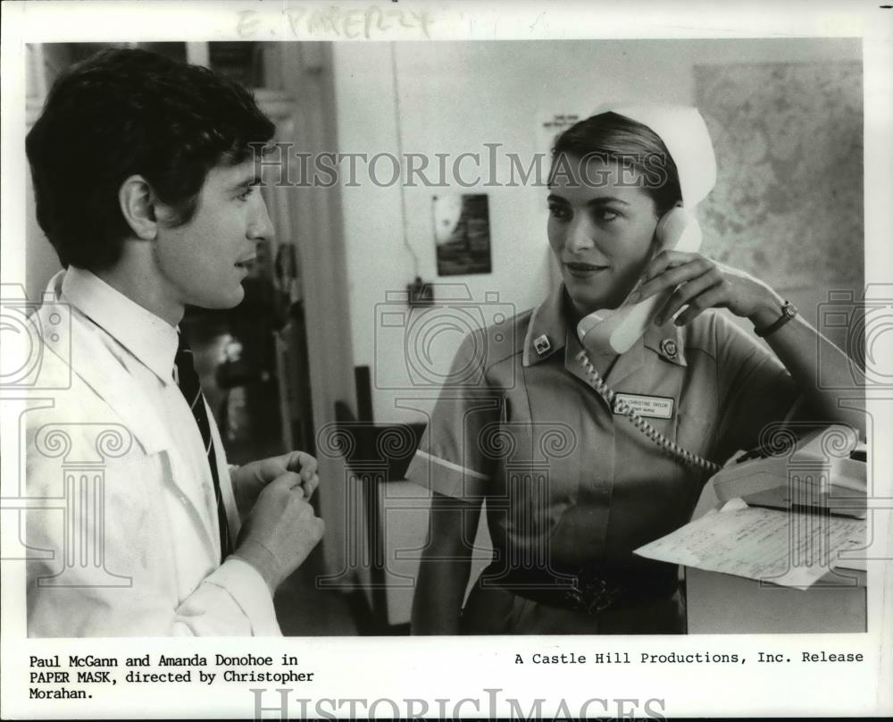 1992 Press Photo Paul Mcgann And Amanda Donohoe Star In Paper Mask C Historic Images