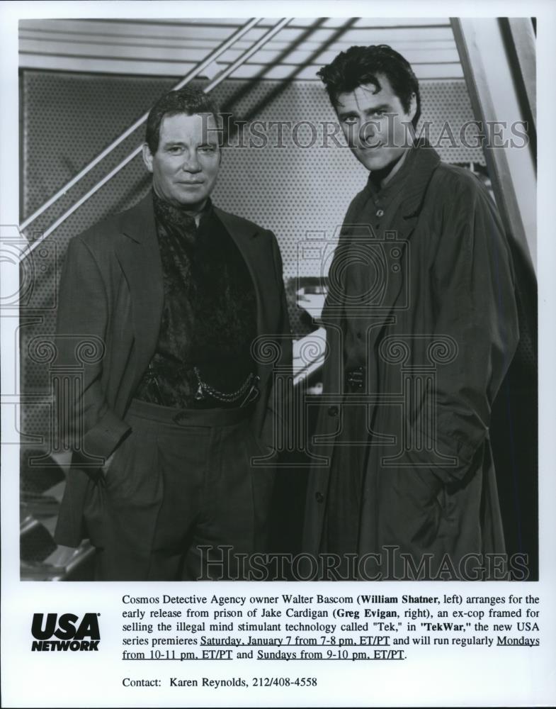 Undated Press Photo William Shatner Greg Evigan TekWar - Historic Images