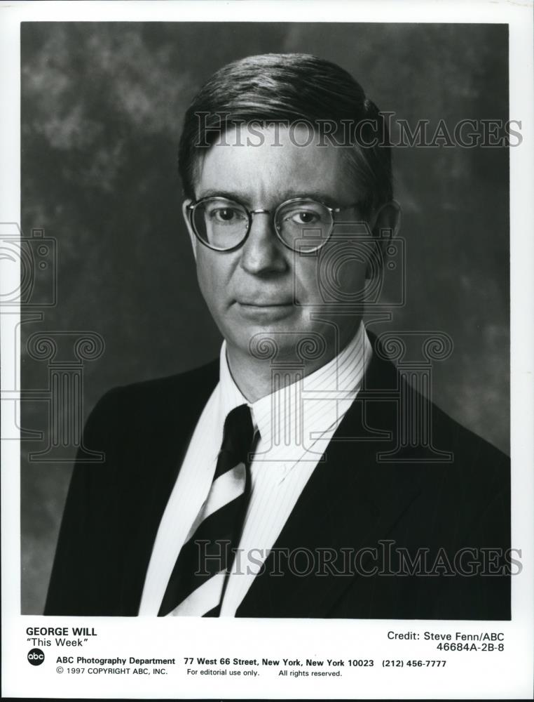 1997 Press Photo George Will anchor on This Week on ABC News - cvp53911 - Historic Images