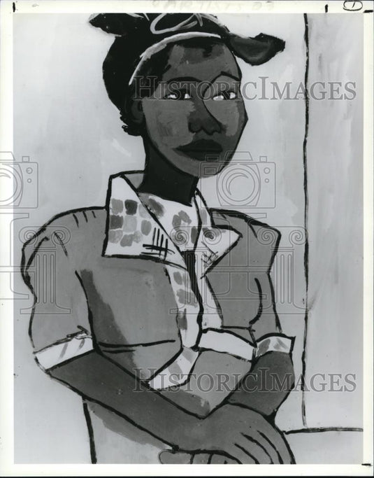 1991 Press Photo Sarah drawing by William Johnson - cva53013 - Historic Images